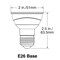USHIO 7W PAR16 LED E26 Flood 40 3000K Warm White Light Bulb - 50w equiv.